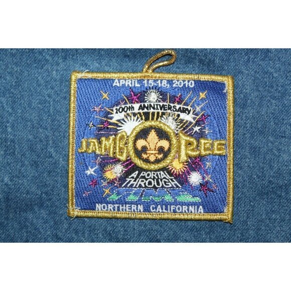 Vintage Levi's Boys scouts Patches Denim Jacket Size 40 cotton Made In USA - Picture 8 of 15